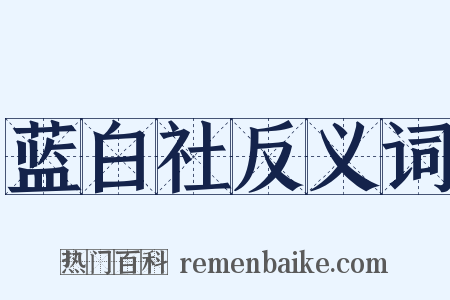 蓝白社反义词是什么意思的图片